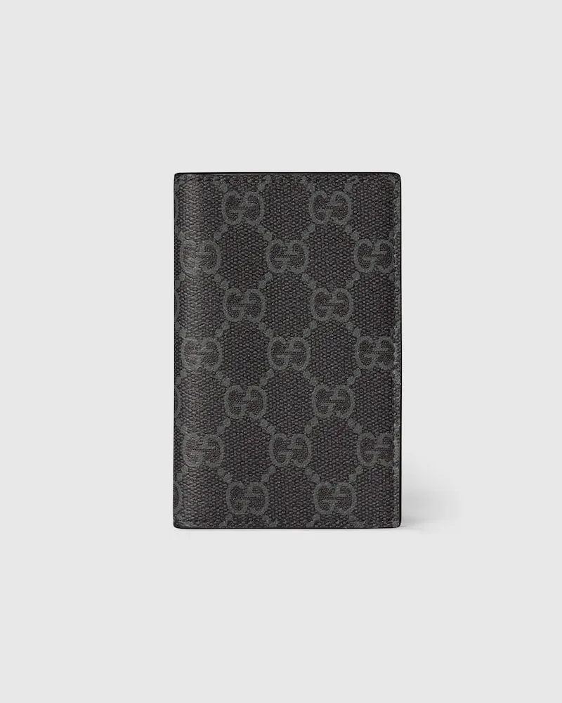 Gucci Längliches GG Emblem Kartenetui Schwarz