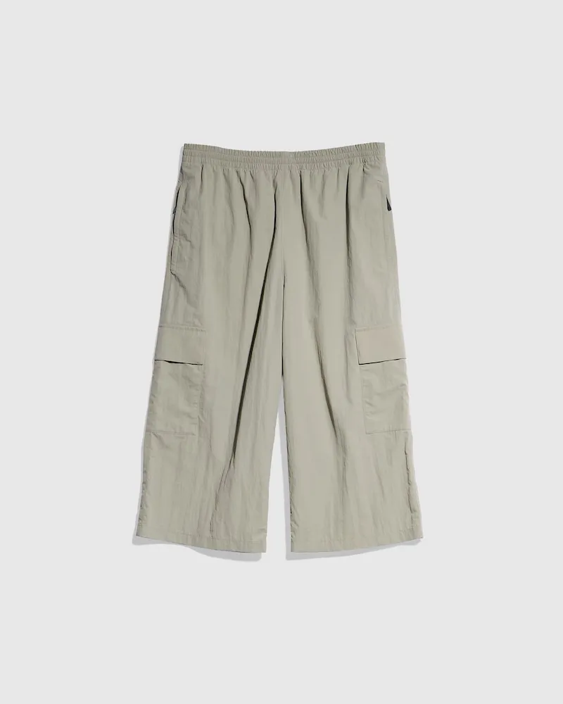 Gucci Cargohose aus Nylon Mit Knittereffekt, Größe Grün