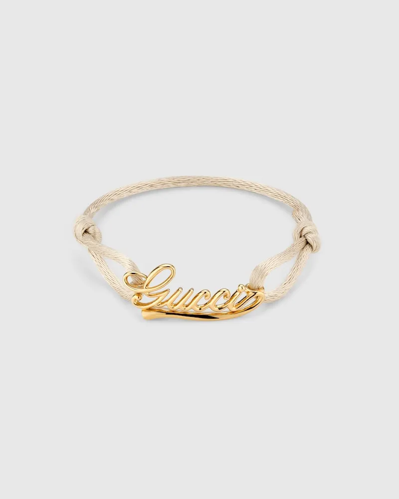 Gucci Schriftzug Kordelarmband Undefined