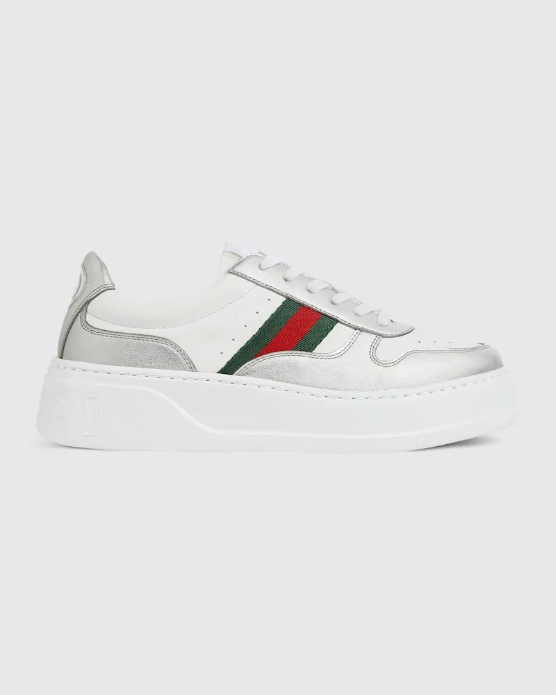 Gucci Klobiger Damensneaker, Größe Silver