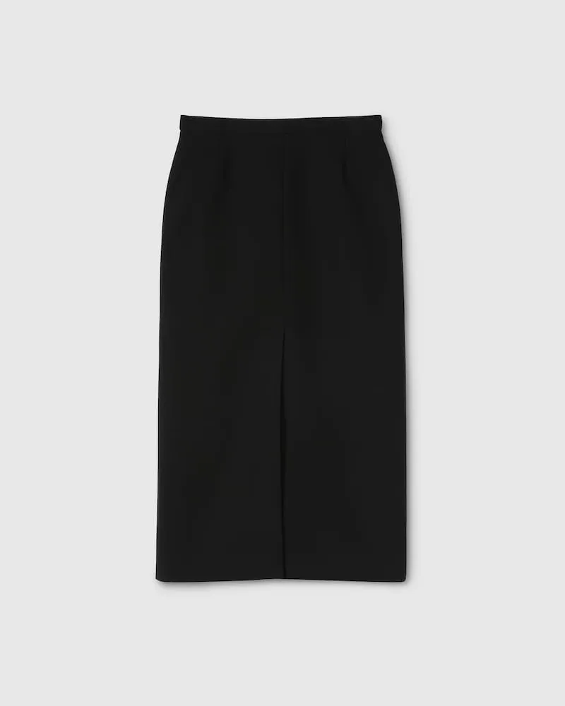 Gucci Rock aus Woll-Crêpe Mit Detail, Größe Schwarz