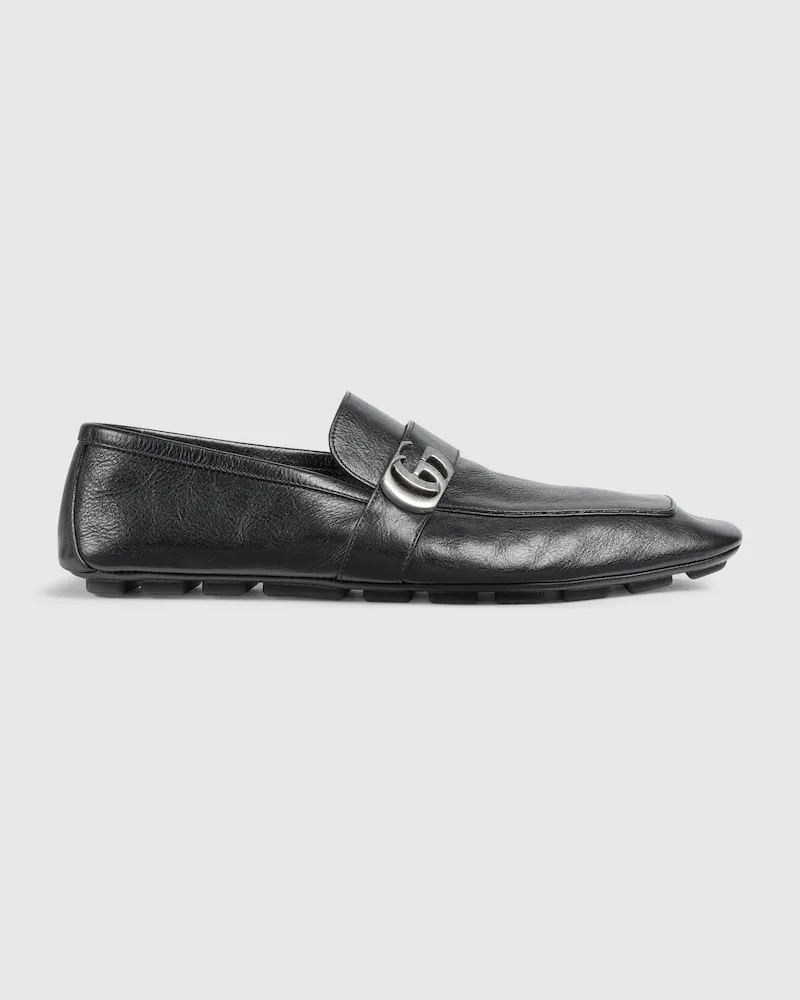 Gucci Herren-Mokassin mit Doppel G, Größe Schwarz