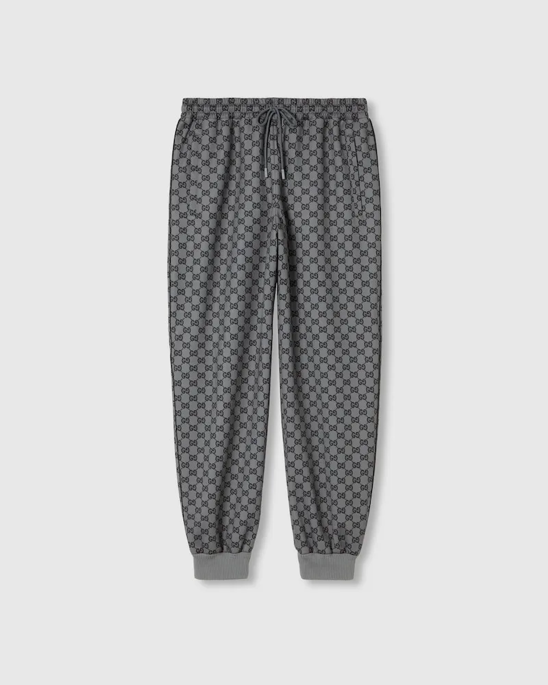 Gucci Jogginghose aus Neopren Mit GG, Größe Grau