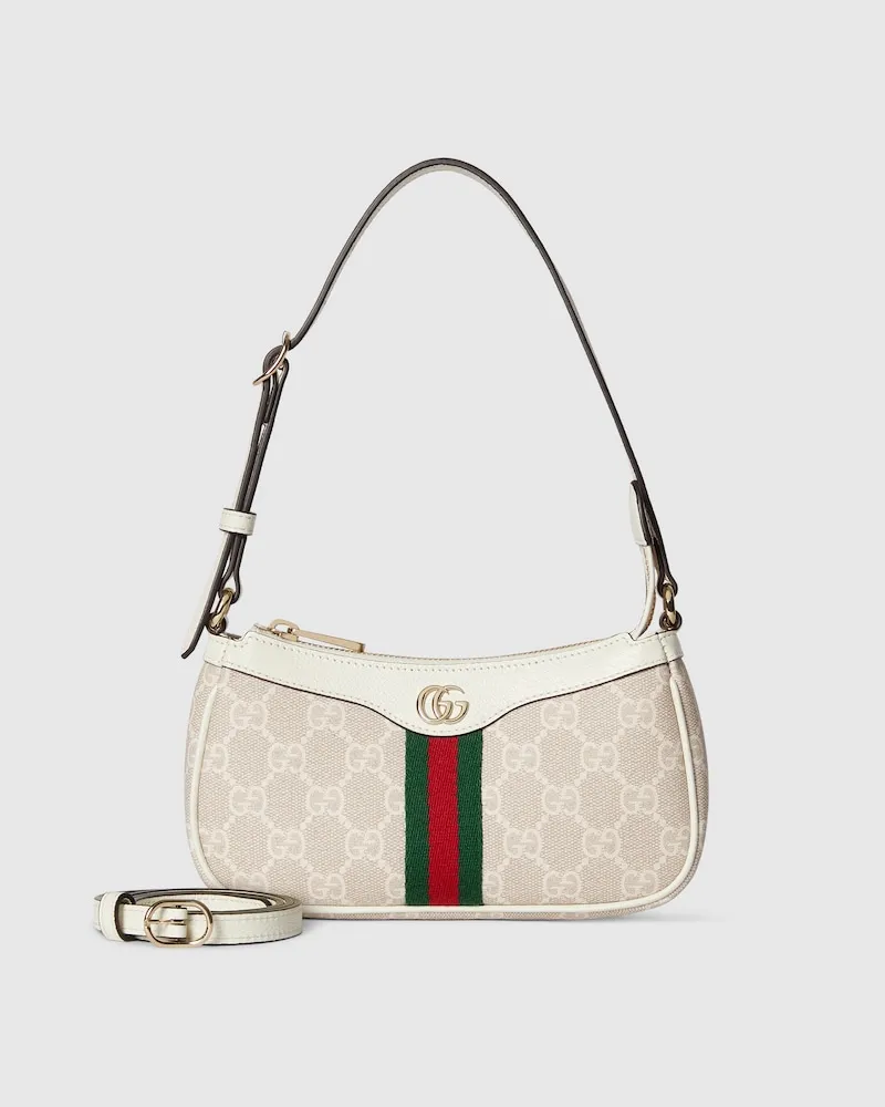Gucci Ophidia Mini-Schultertasche Beige
