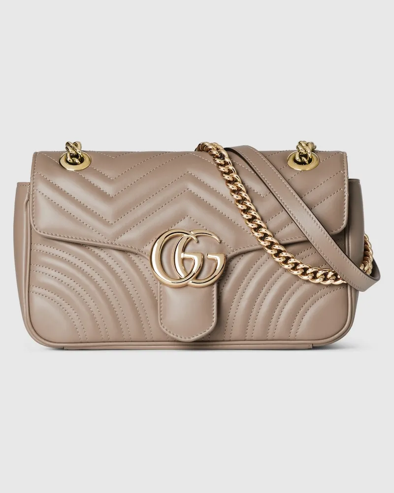 Gucci Mittelgroße GG Marmont Schultertasche Nude