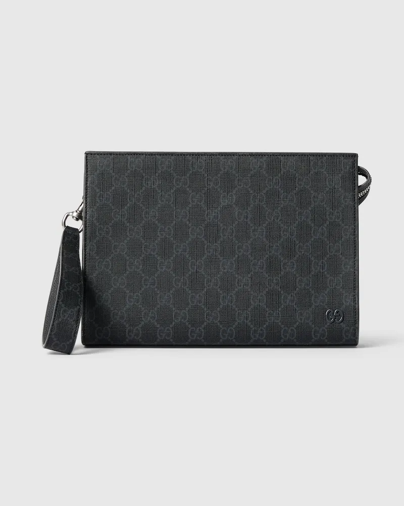 Gucci Pochette Moyen Format À Finitions Grises Noir