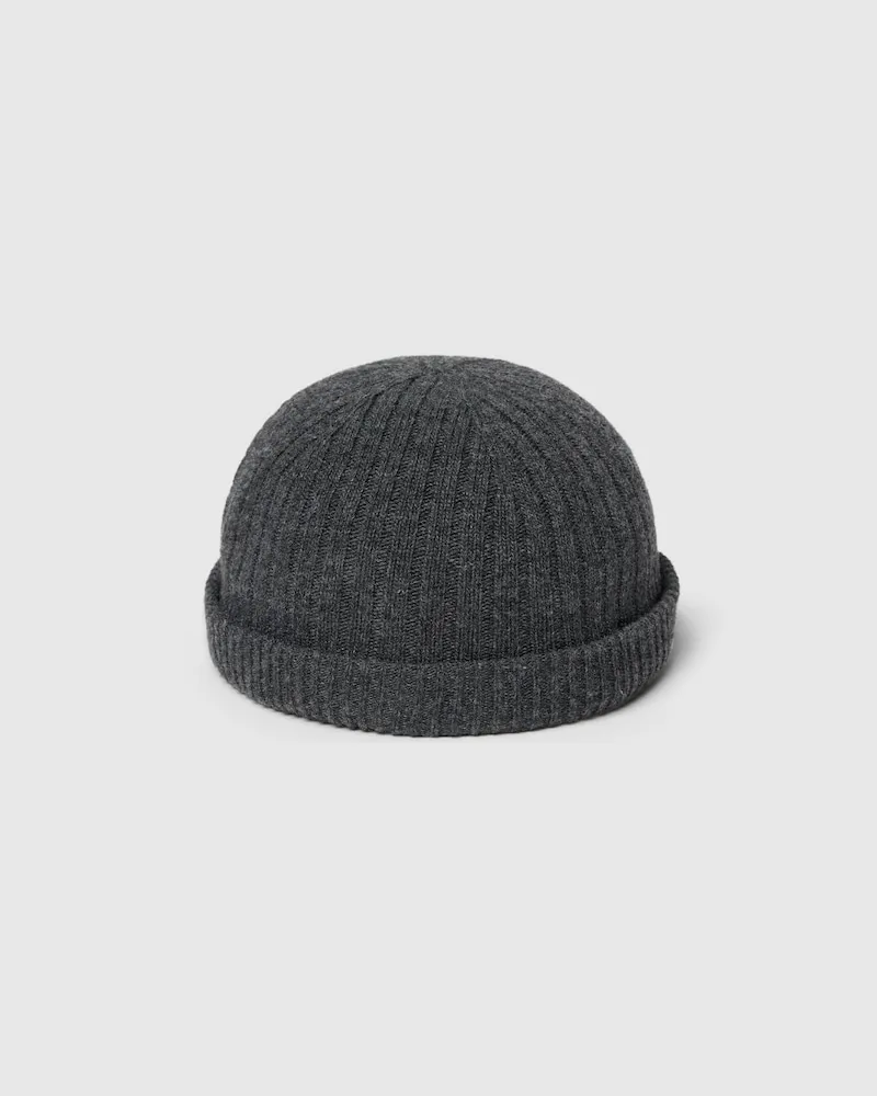 Gucci Bonnet En Maille De Laine Côtelée, Taille Gris