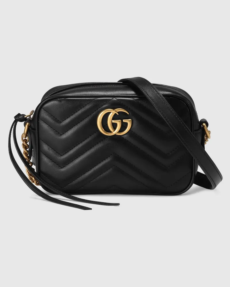Gucci GG Marmont Mini-Kameratasche Schwarz