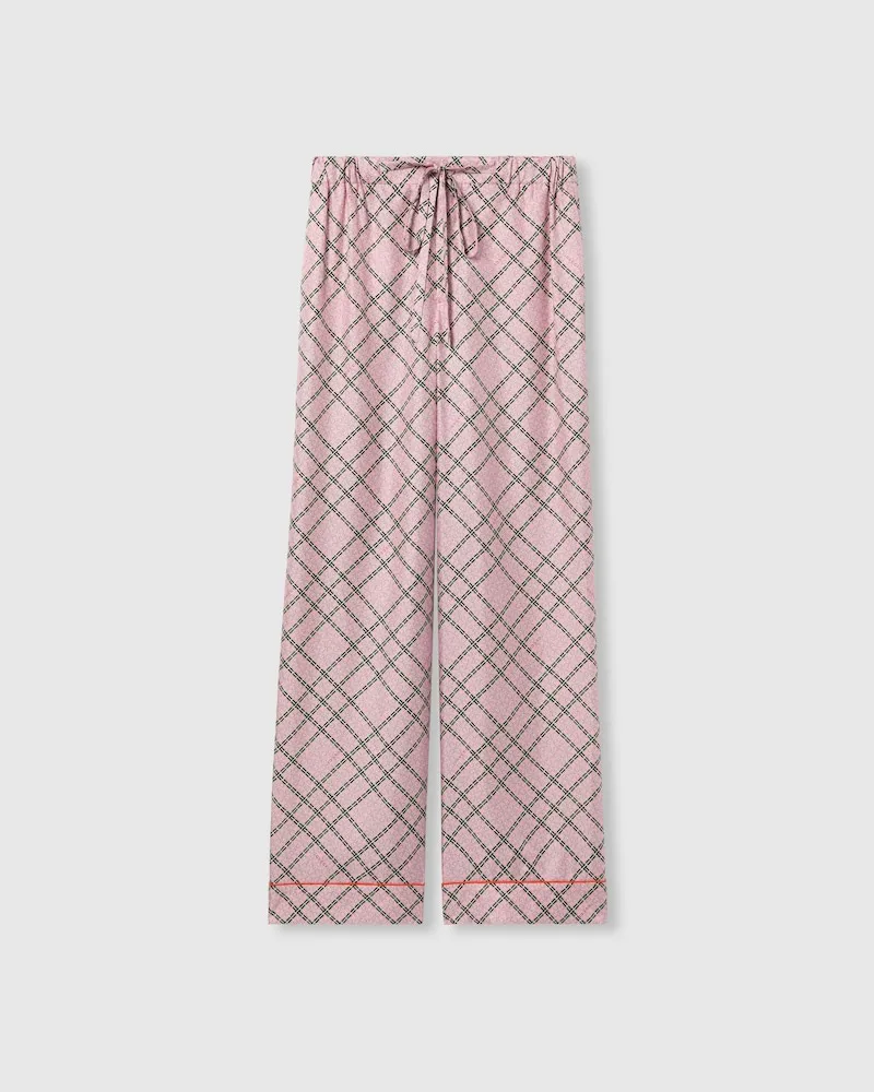 Gucci Hose aus Seidentwill Mit Print, Größe Pink