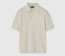 Poloshirt aus Baumwoll-Piqué Mit Stickerei, Größe