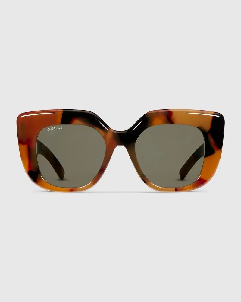 Gucci Sonnenbrille Mit Eckigem Rahmen Braun