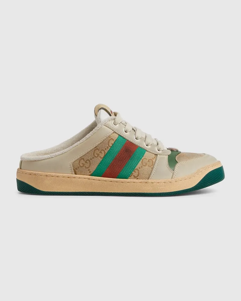 Gucci Screener Damen-Mules, Größe Beige