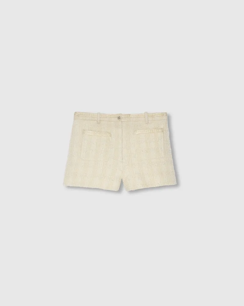 Gucci Shorts aus Wolltweed, Größe Weiß
