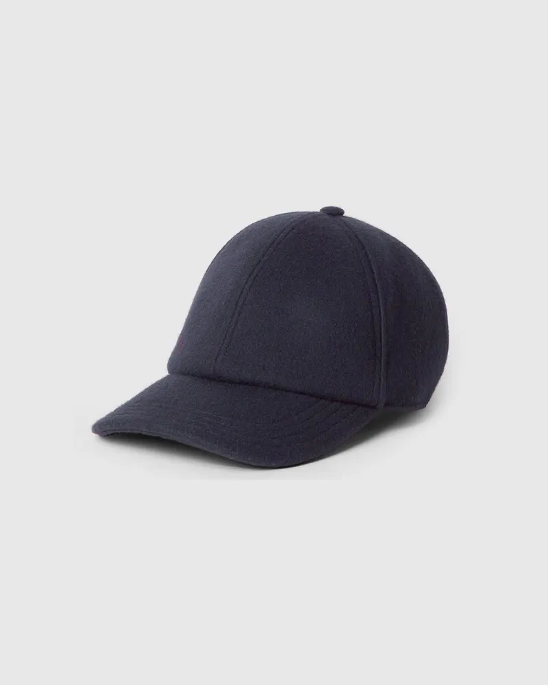 Gucci Baseballkappe aus Wolle Mit Stickerei, Größe Blau