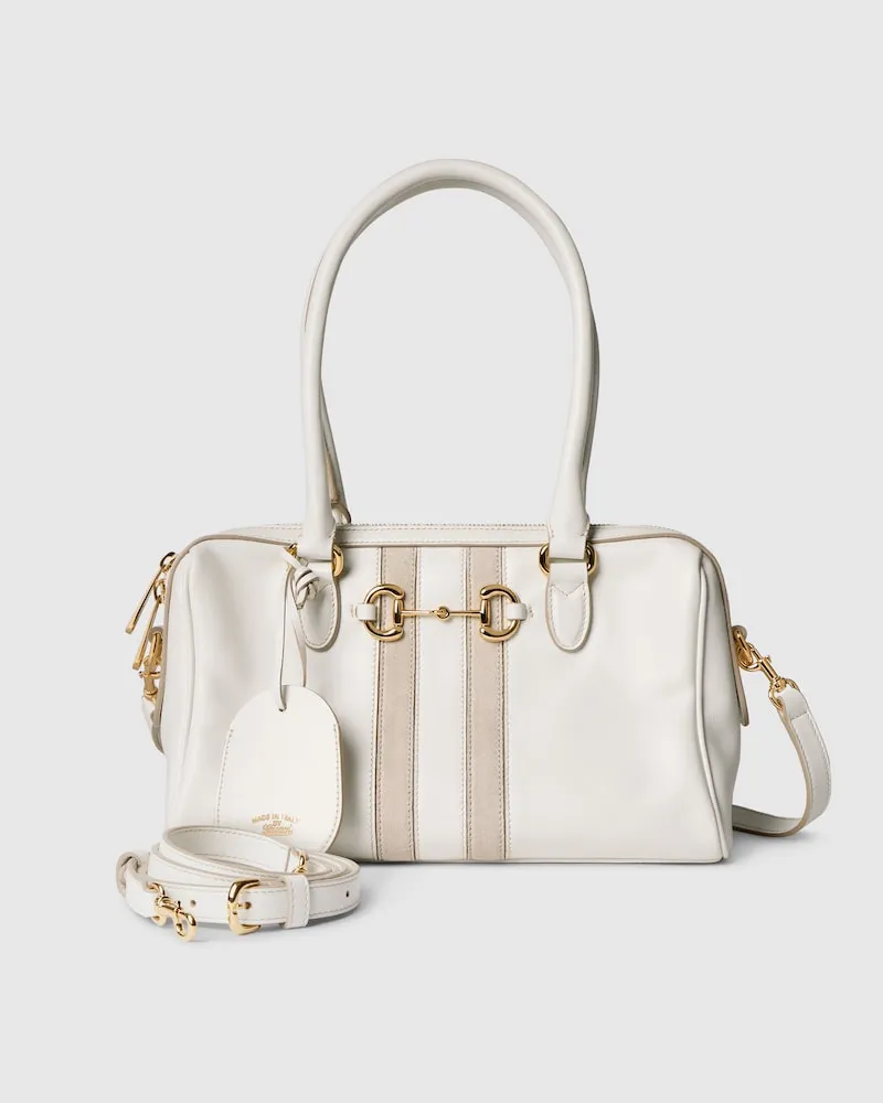 Gucci Mittelgroße Borsetto Boston Bag Weiß