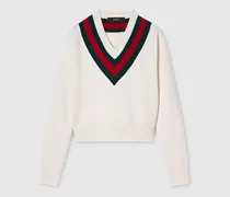 Pullover aus Feinem Wollstrick Mit Web, Größe