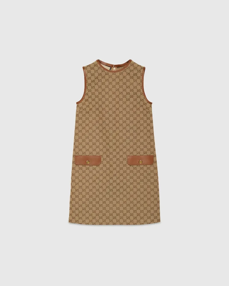 Gucci Kleid aus GG Canvas, Größe Beige