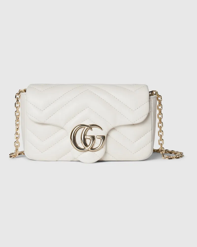 Gucci GG Marmont Mini-Schultertasche Weiß
