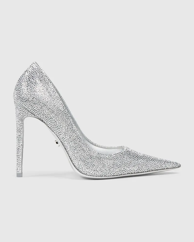 Gucci Damen Donna Pumps mit Kristallen Silver