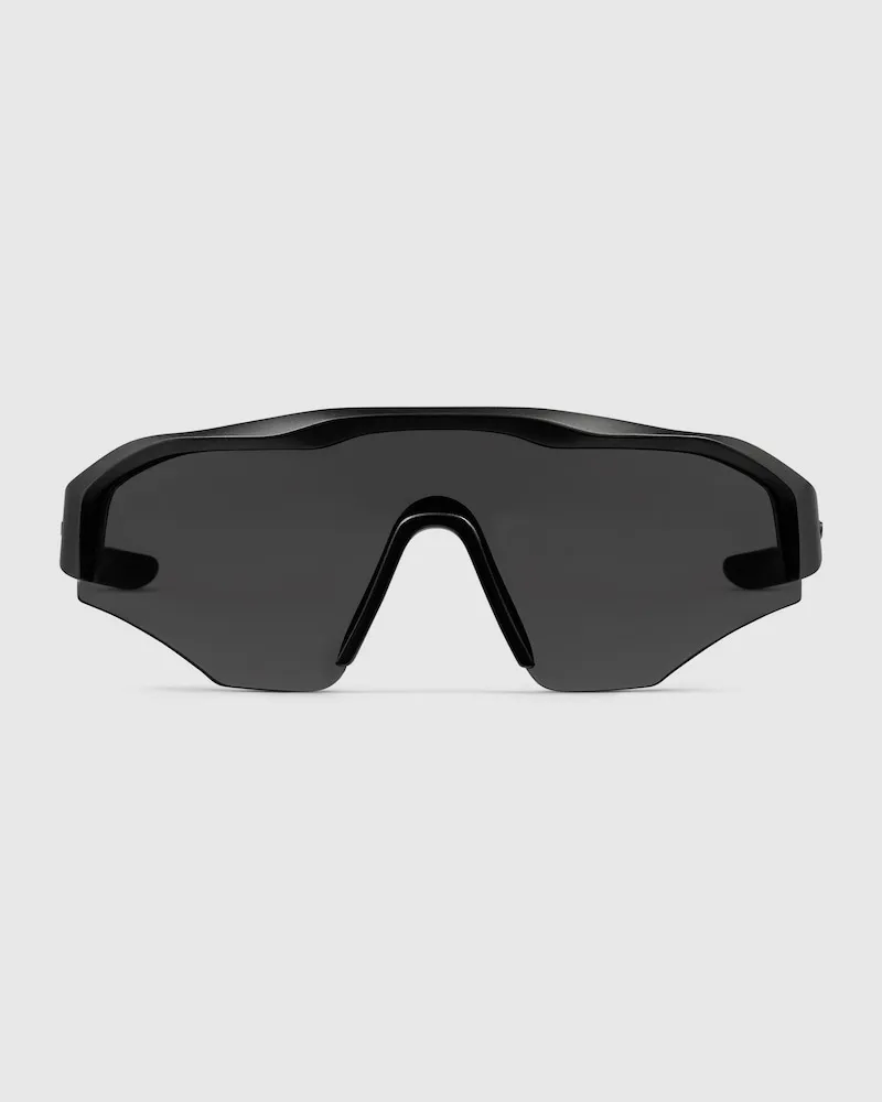Gucci Sonnenbrille In Maskenform Schwarz