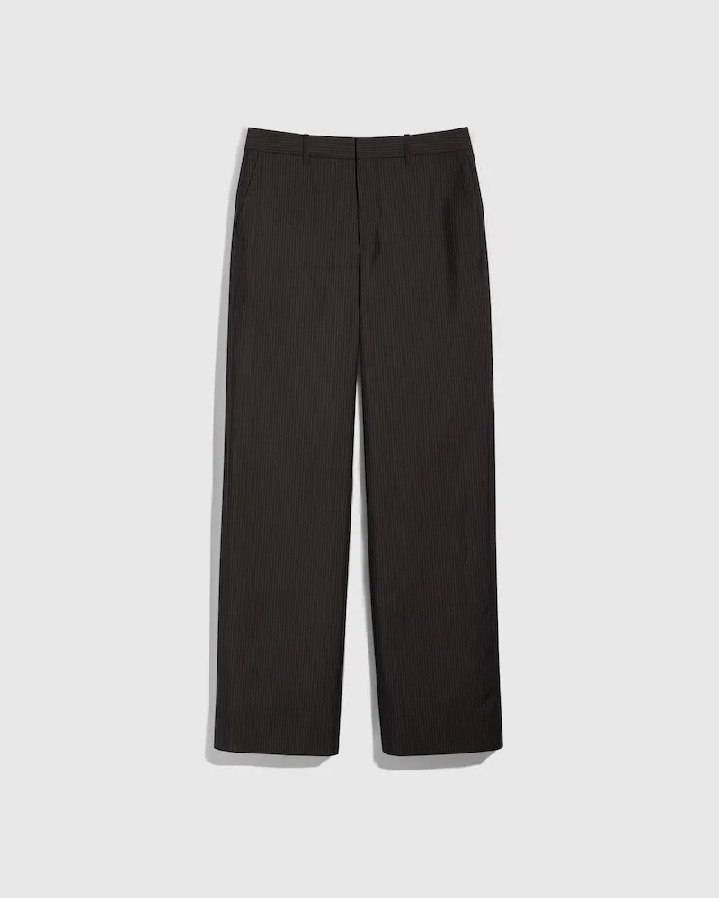 Gucci Hose aus Wolle Mohair mit Nadelstreifen, Größe Braun