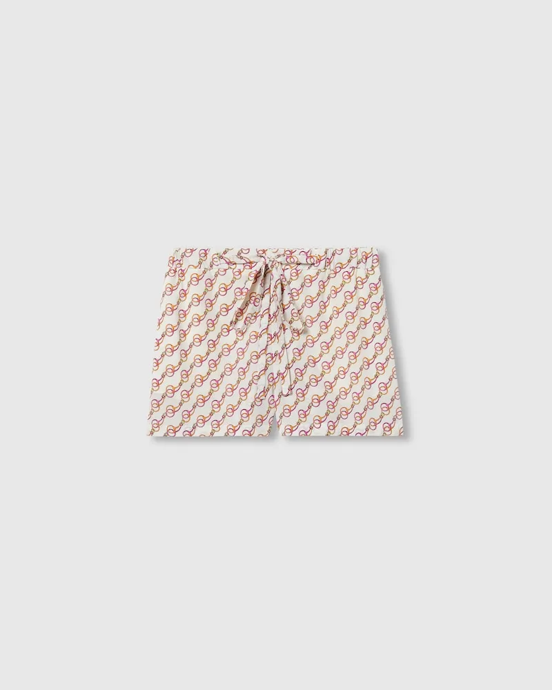 Gucci Shorts aus Seide Mit Print, Größe Weiß