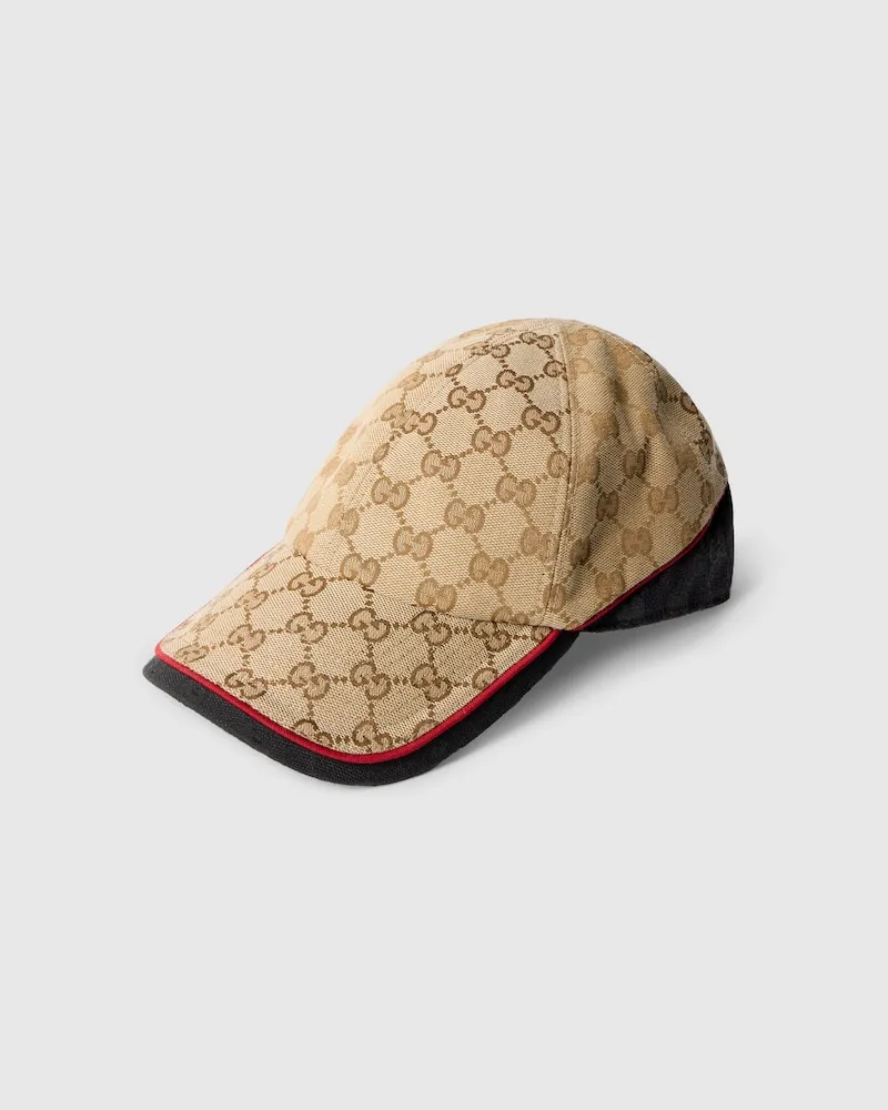 Gucci Baseballkappe aus GG Baumwollcanvas Beige
