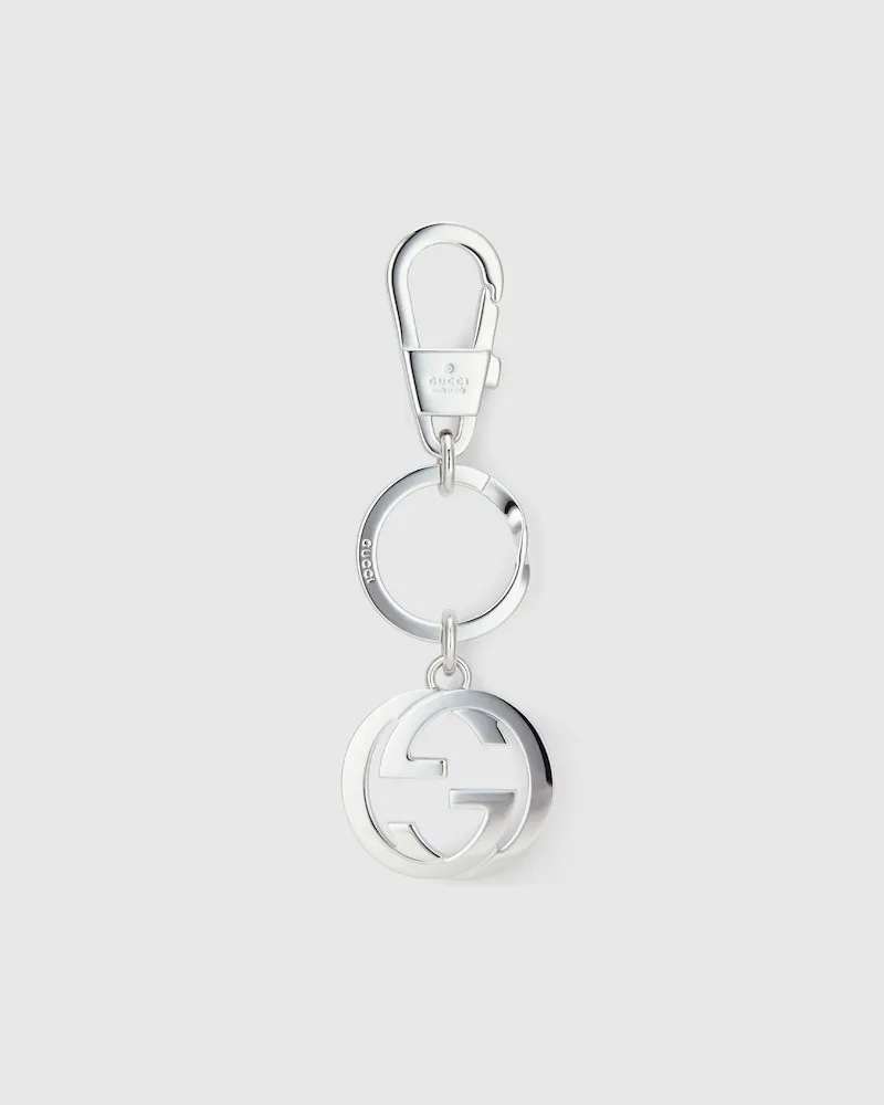 Gucci Schlüsselanhänger Mit GG Silver