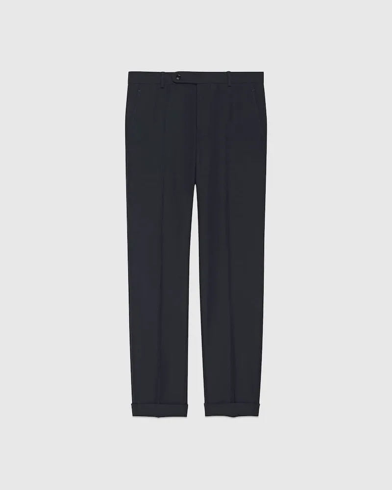 Gucci Hose aus Wolltwill, Größe Blau