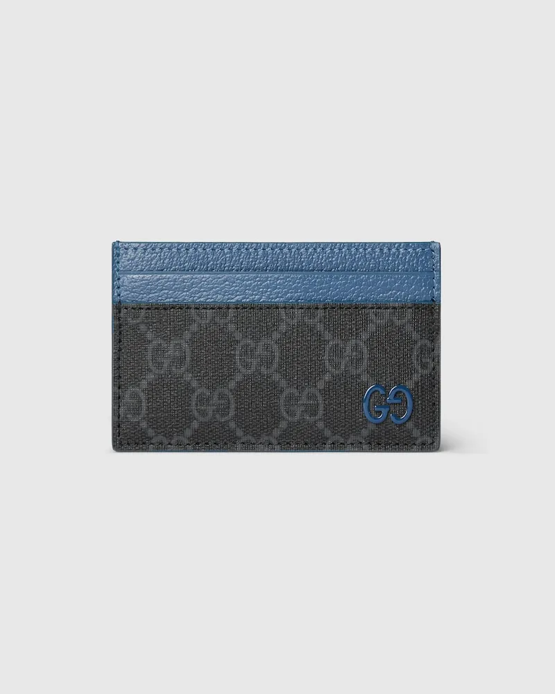 Gucci Zweifarbiges GG Kartenetui Schwarz