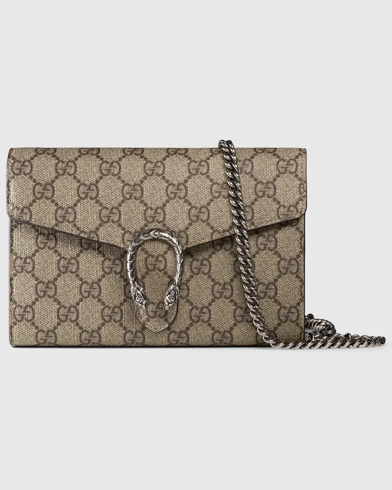 Gucci Dionysus Brieftasche Mit Kettenriemen Beige