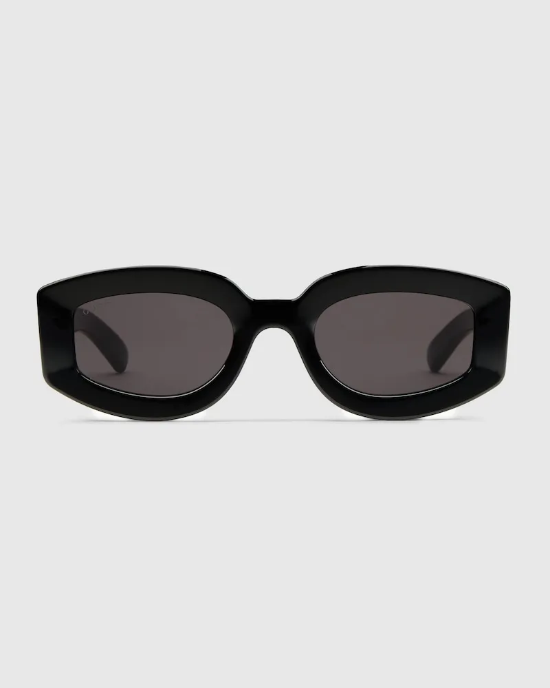 Gucci Sonnenbrille Mit Geometrischem Rahmen Schwarz