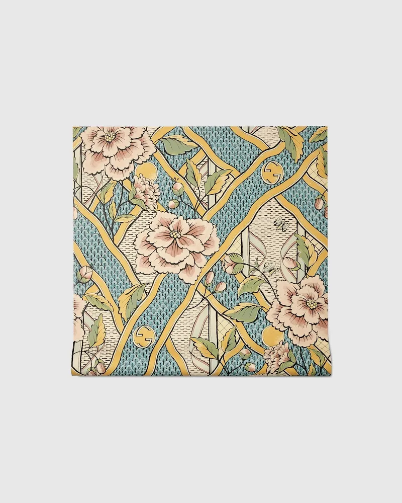 Gucci Tapete Mit Blumen-Print Undefined