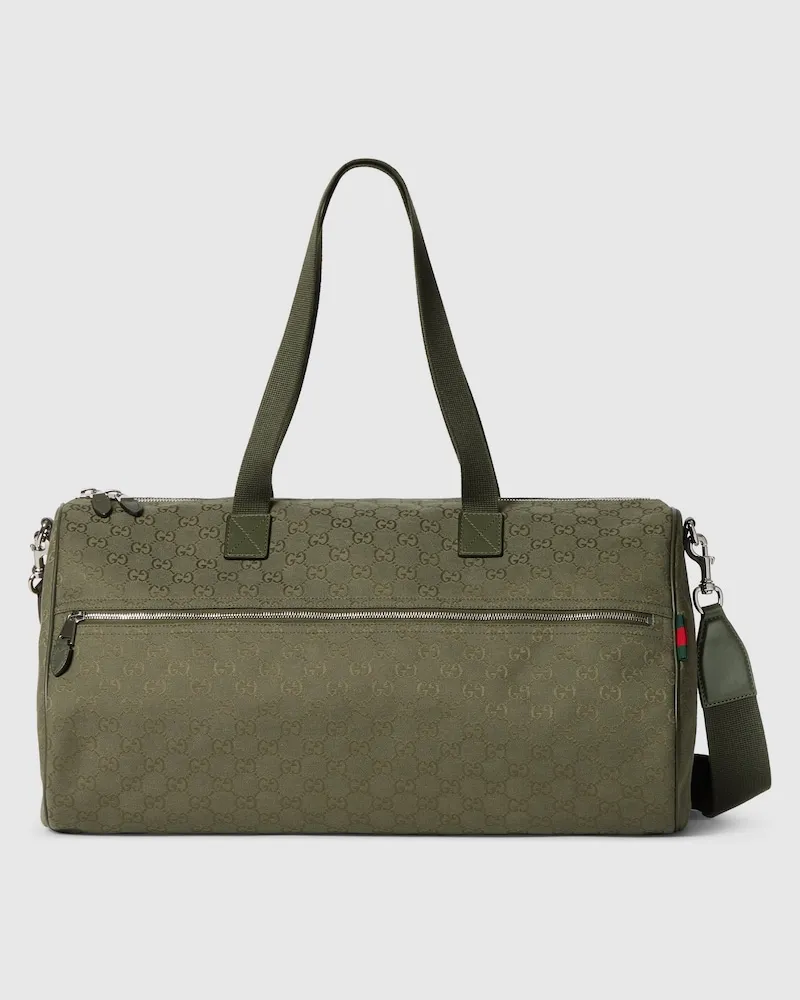 Gucci Große Reisetasche aus GG Canvas Grün