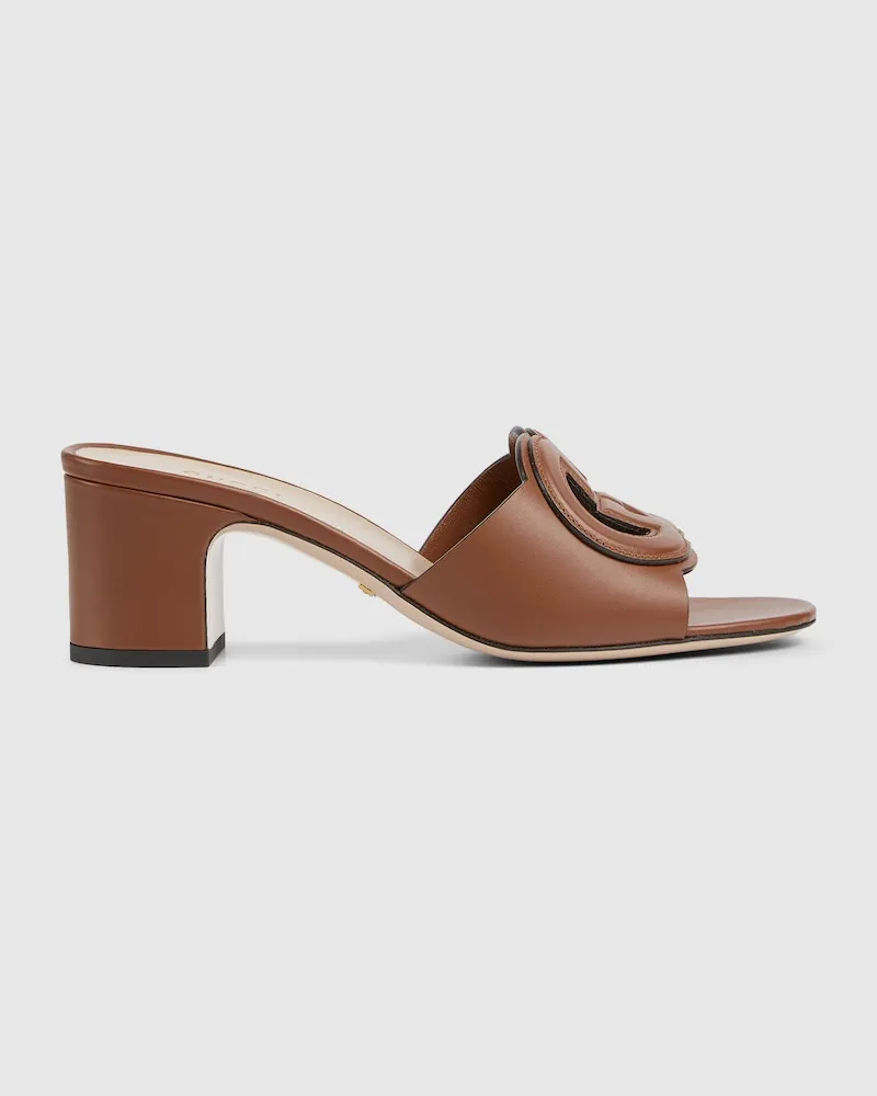 Gucci Damenpantolette Mit GG, Größe Braun