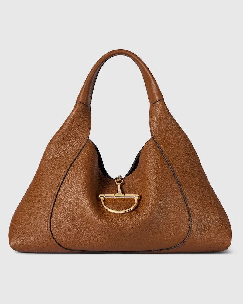 Gucci Sac À Épaule Softbit Maxi Format Marron