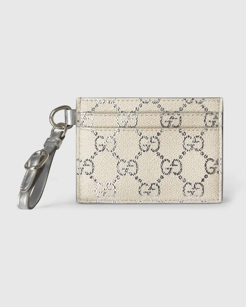 Gucci GG Emblem Kartenetui Mit Riemen Blau