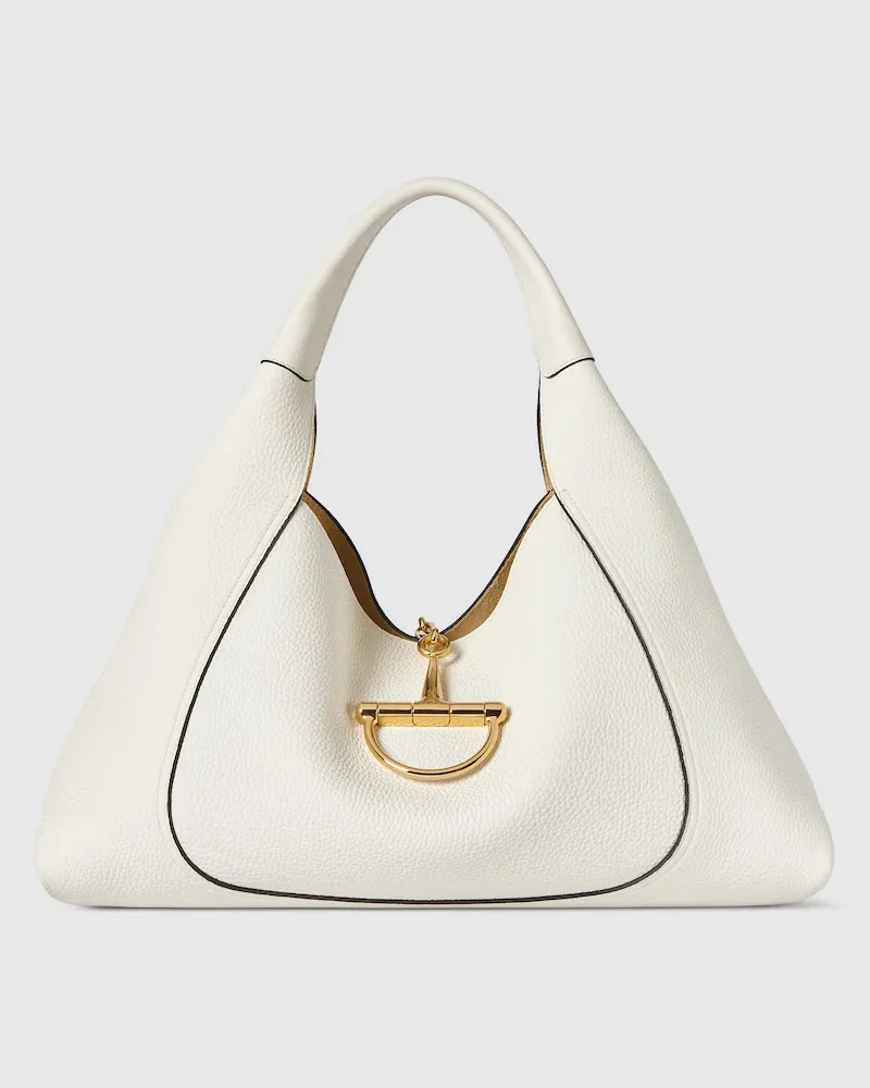 Gucci Softbit Maxi-Schultertasche Weiß
