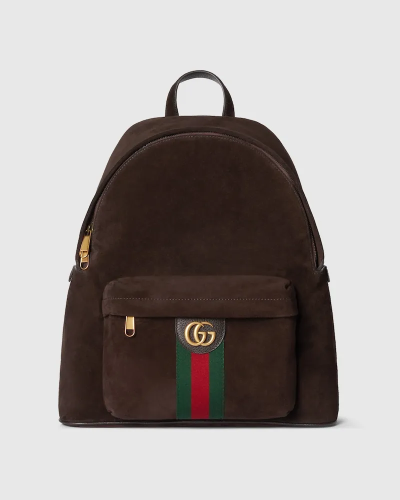 Gucci Mittelgroßer Ophidia Rucksack Braun