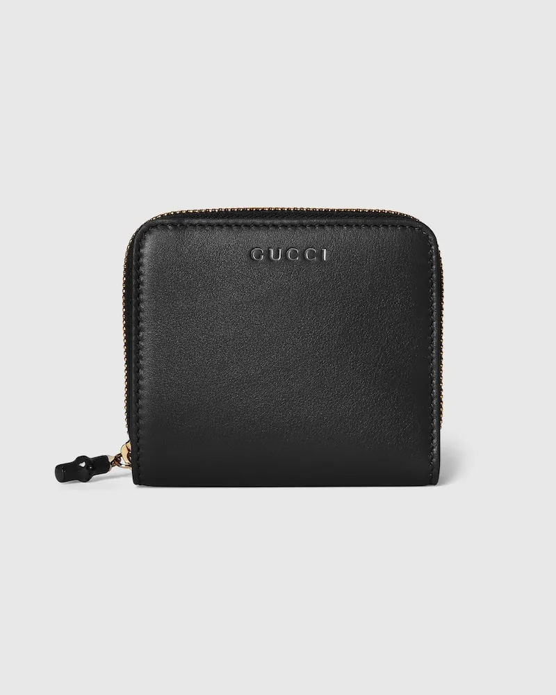 Gucci Kleine Brieftasche Mit Bambusdetail Schwarz