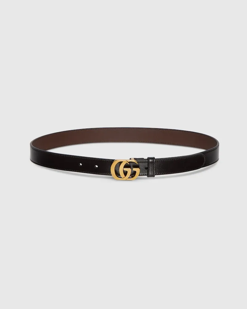 Gucci Cut GG Marmont Gürtel Braun
