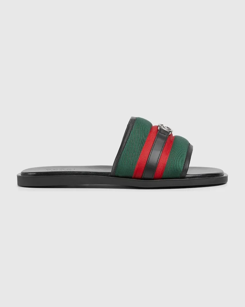 Gucci Herrenpantolette Mit GG, Größe Schwarz