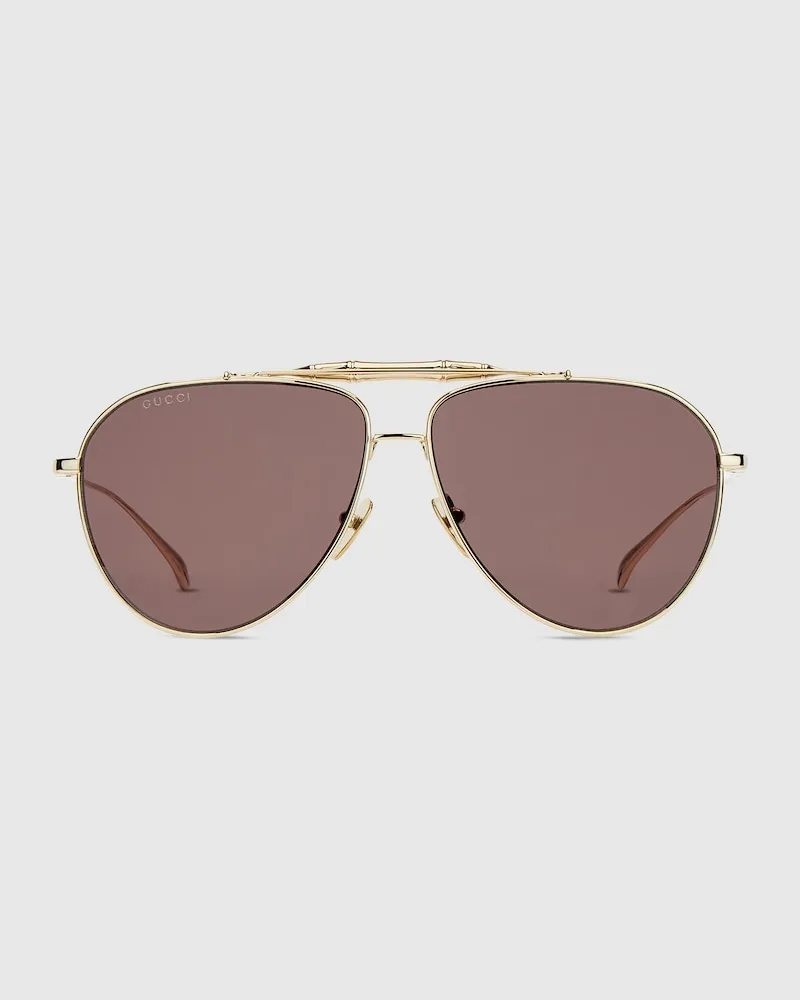 Gucci Sonnenbrille Im Pilotenstil Gold