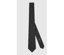 Krawatte Aus Seidenjacquard Mit Doppel G Und Karos