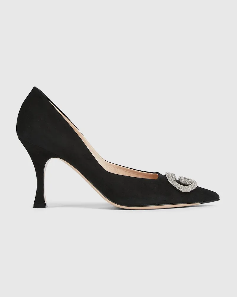 Gucci Escarpins Avec Détail GG En Cristaux Pour Femme, Taille Noir