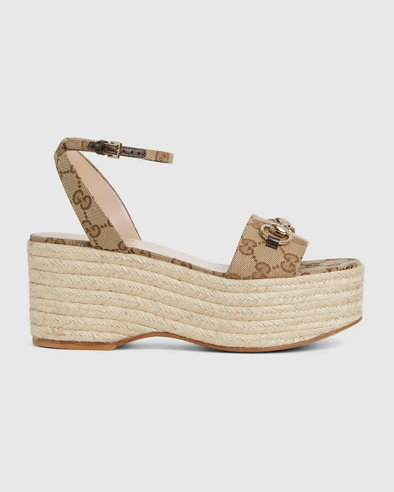 Gucci Damenespadrille Mit Horsebit, Größe Beige
