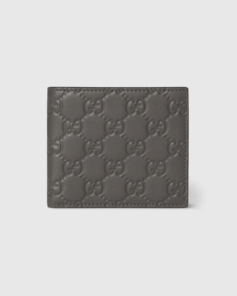Gucci GG Emblem Portemonnaie Grau