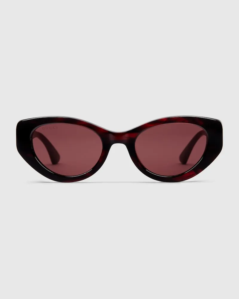 Gucci Sonnenbrille In Katzenaugenform Braun