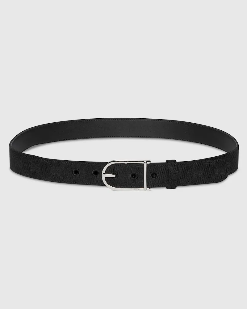 Gucci Gürtel Mit Abgerundeter Schnalle Schwarz