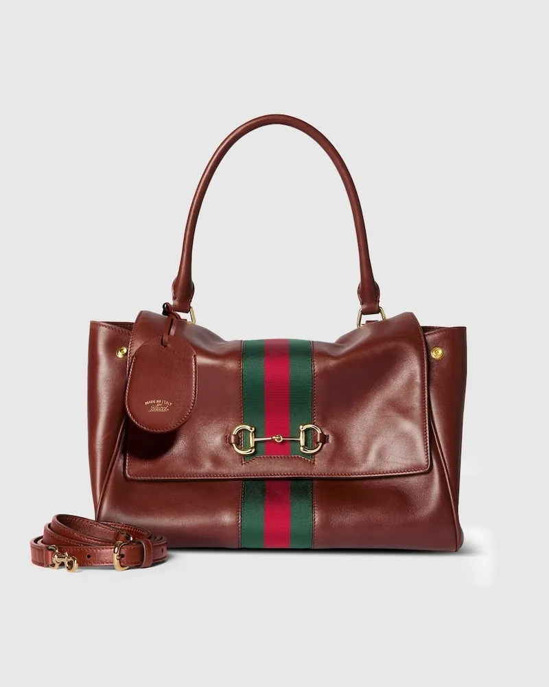 Gucci Mittelgroße Paparazzo Henkeltasche Braun
